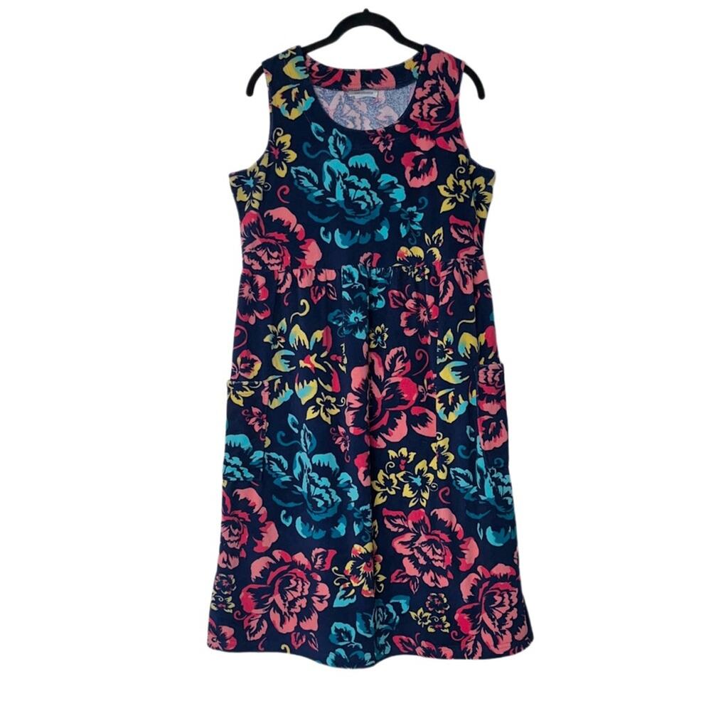 Blue and Pink Floral Swim Coverup